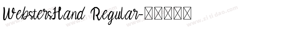 WebstersHand Regular字体转换